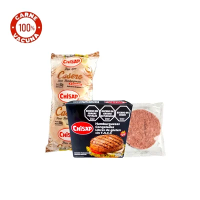 Hamburguesa 100% Carne de 80gr.